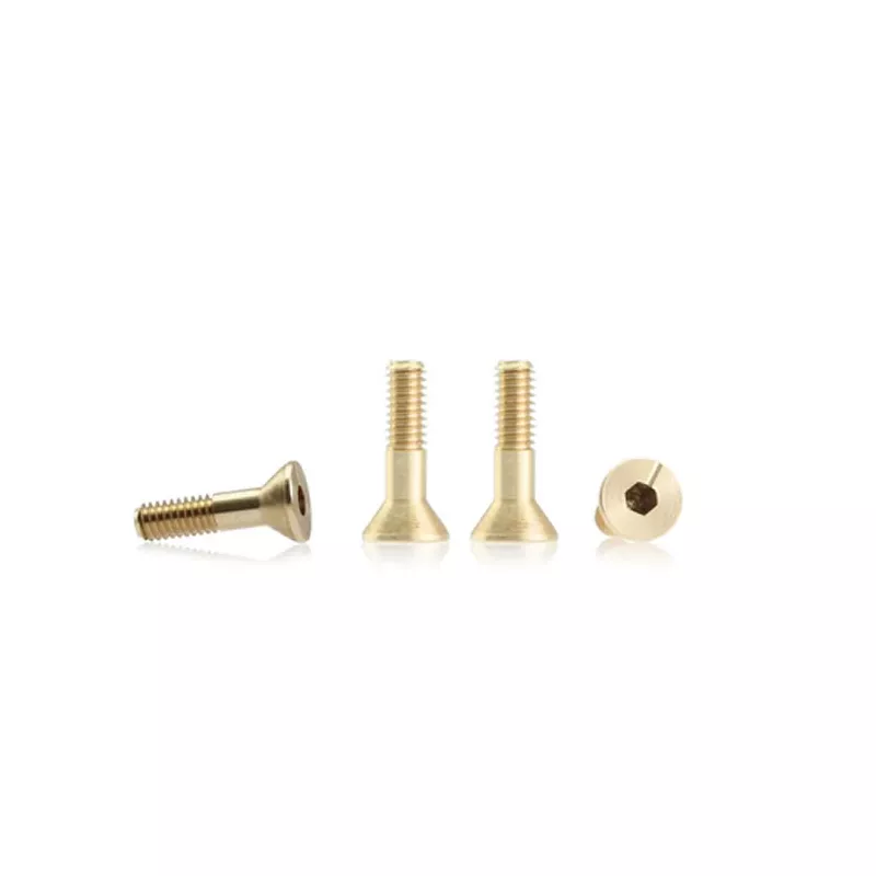 BRM S-132A2 Metric brass screw flat head 4.5mm x 9.2mm LONG x6