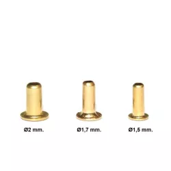 Sloting Plus SP108051 - Brass Eyelets 2mm diameter x 5mm length - bag with 20 units.