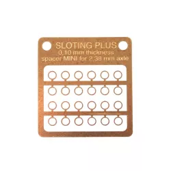 Sloting Plus - plaquette de cales en bronze 0.10mm pour axe 2.38 - SP062011