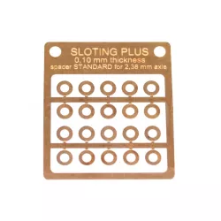 Sloting Plus - plaquette de cales en bronze 0.10mm pour axe 2.38 - SP062111