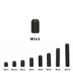 Sloting Plus Vis hexagonal M2 (0.90) - 3mm - SP152302