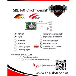 Ane Slot: Kit Lumière pour slot car XÉNON "léger" SRL-160 K